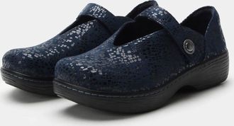 Alegria Womens Opheliah Leather Shoes In Blue Notes