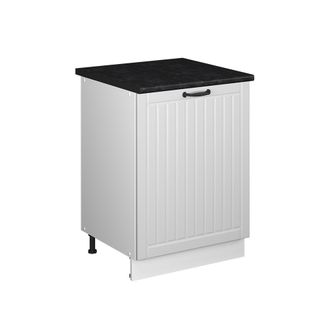Vicco Mueble Bajo De Cocina Fame-line, Blanco Casa De Campo/blanco, 60 Cm 1 Puerta Con Encimera, Vicco