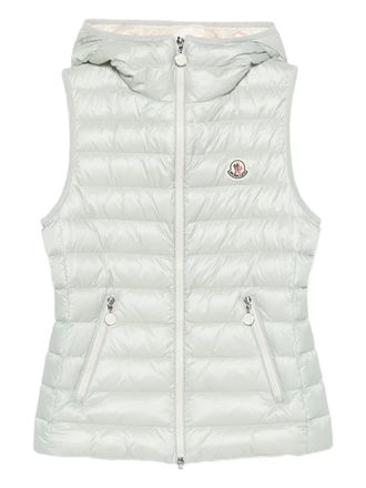 Moncler Glygosse hooded quilted gilet - women - Polyamide/Polyamide/Polyester/Down/Feather - 0 - Green