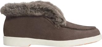 Santoni Desert Boot - Dames - Enkellaarsjes - Bruin - 39 EU - Leer - Schoenen