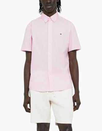 Tommy Hilfiger Mens TOMMY HILFIGER Mens Shirt Oxford Lightweight Summer Top - Pink - Size: 42/Regular