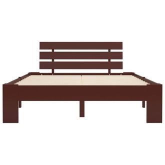 Berkfield Home Modern Bed Frame Dark Brown Solid Pine Wood 120x200 cm | Size: Small Double