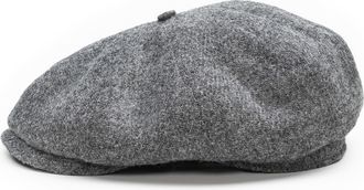 Sterkowski Shelby Cap | 100% Harris Tweed Newsboy for Men Flat Mens Caps Baker Boy Wool Warm Hat Paperboy Peaks Retro 54 cm Mid Gray