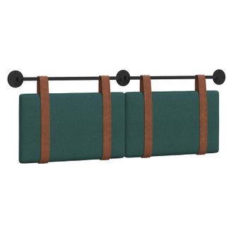 vidaXL Cabecera Colgante Liso Verde Oscuro 130 X 55 X 5 Cm Pu Antiguo Vidaxl