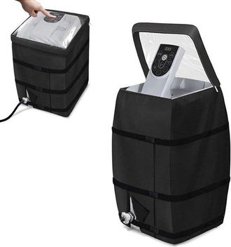 OEM Funda Para Bomba De Calentador De Jacuzzi, 43x38x54cm, Funda Aislante Impermeable De Tela Oxford 420d Con L&aacute;mina Aluminio, F&aacute;cil Instalar, Negra