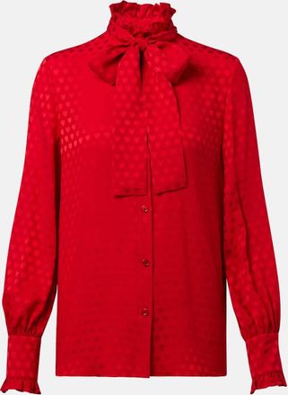Valentino Blusa La Cour De Coeur in crêpe di seta con fiocco