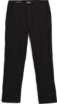 NYDJ Petite Marilyn Straight Pants Womens Clothing Black : 16P 29, Elastane/Linen/Viscose