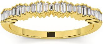 Pompeii3 1/3Ct Baguette Cut Designed Anniversary Band 14k Gold Lab Grown