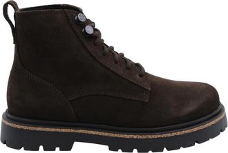 Birkenstock Rabier Enkellaarsjes - Dames - Veterlaarzen - Bruin - 38 EU - Leer - Schoenen