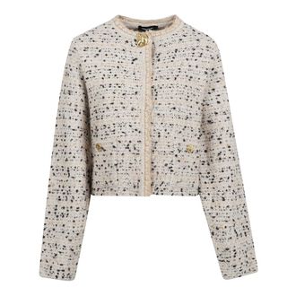 Fabiana Filippi Tweed Jackets, female, Beige, Size: XS Tweed Jackets with Gold-Tone Buttons