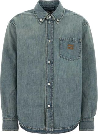 Miu Miu Blue Regular Solid Shirt