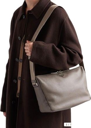 Prada Bambu Saffiano Leather Shoulder Bag -- Current Season