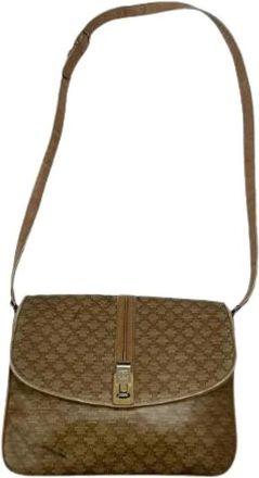 Celine Pre-owned Vintage Leren Schoudertas - Dames - Vintage Schoudertas - Bruin - ONE Size - Leer - Vintage