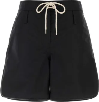 Prada Black Solid Shorts