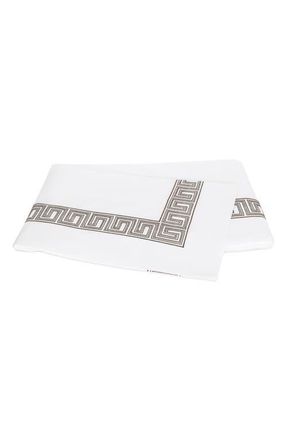 Matouk Ophelia 520 Thread Count Flat Sheet in Mocha at Nordstrom, Size Full