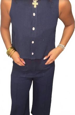 Entro Harbor Breeze Top In Navy