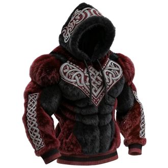 Generic Mens Ugly Christmas Sweatshirt Hoodies Soft Plush, Muscle Pattern Flannel Fuzzy Sherpa Warm Pullovers Ribbed Cuff Funny Novelty Fashion Holiday Partie