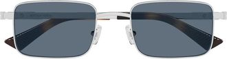 Bottega Veneta Sunglasses Bv1469 S 002 Silver/Blue Unisex