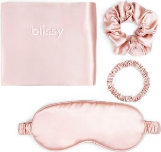 Blissy Mulberry Silk Dream Set in Pink at Nordstrom Rack, Size Queen