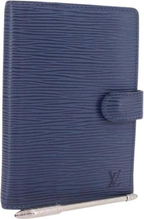 Louis Vuitton Pre-owned Day Planner Cover - Dames - Vintage Accessoires - Blauw - ONE Size - Leer - Vintage