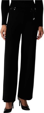 Liu Jo Pantalones de punto con cordones - Trousers - Mujer - Negro - XS