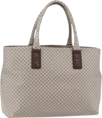 Bottega Veneta Pre-owned Vintage Tote Bag - Dames - Vintage Shopper - Grijs - ONE Size - Leer - Vintage