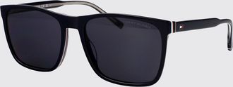Tommy Hilfiger Aviator Rectangular Acetate Sunglasses with Monogram