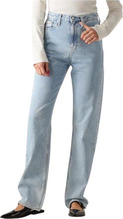 Calvin Klein Rechte jeans met Hoge Taille - Dames - Jeans - Blauw - Maat: W29 L32 Denim