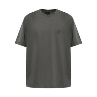 Giorgio Armani Tops, Heren, Grijs, L, Nylon, Giorgio Armani T-shirts en Poloshirts