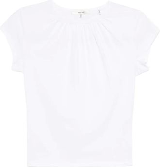 Frame Denim T-shirt con arricciatura - Bianco