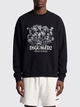 Dsquared2 Printed Cotton Crew Neck Sweatshirt