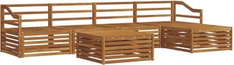 vidaXL Conjunto De Sof&aacute;s De Exterior 6 Uds. Natural Vidaxl