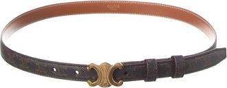 Celine Triomphe Canvas & Leather Belt