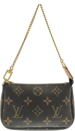 Louis Vuitton Marron Coated Canvas Pochette Pouch (Pre-Owned)