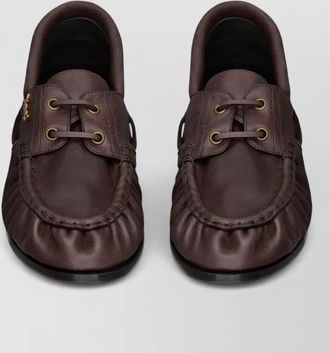 Saint Laurent leather boat shoes
