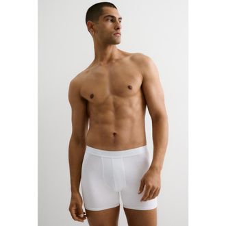 H&M 5-pack Mid Trunks With Lycra in White at Nordstrom, Size X-Large