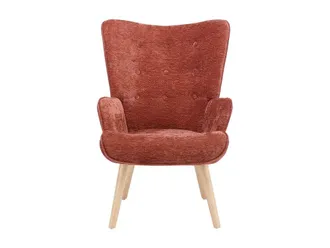 VENTE-UNIQUE.COM Sill&oacute;n cl&aacute;sico tela terracota