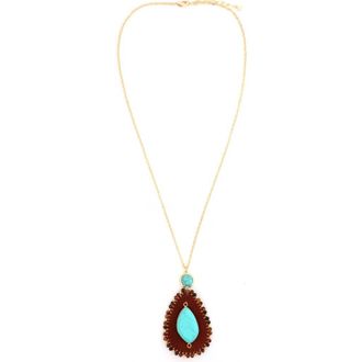 Panacea Turquoise Teardrop Pendant Necklace at Nordstrom