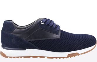 Hush Puppies MEMORY FOAM Simon Trainers Mens - Navy Leather - Size UK 10