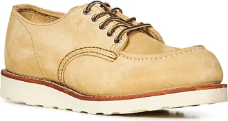 Red Wing Shoes Mens Oxford Shoes Moc Toe Lace-Up Beige Suede Calfskin; Rubber Sole Accessories