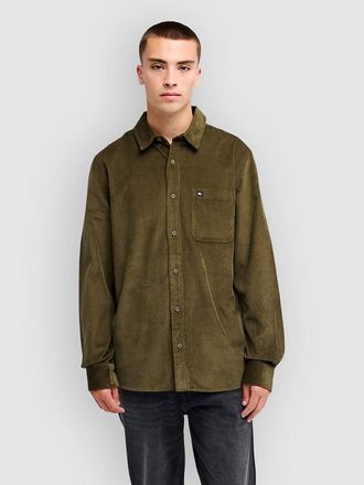 Quiksilver Smoke Trail Cord Camicia verde