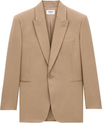 Saint Laurent Mens Natural Blazer Structured Wool