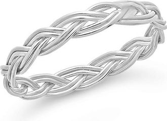 Sterling Forever Sterling Silver Braided Twist Band