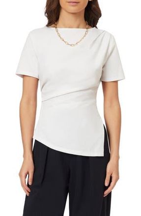 Scotch & Soda Gathered Asymmetric Tee in Brilliant White at Nordstrom Rack, Size X-Large