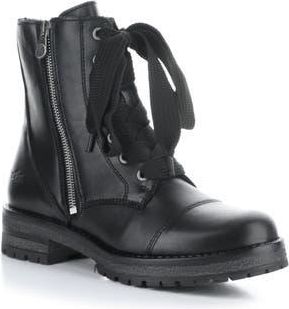 Bos. & Co. Paulie Waterproof Lace-Up Bootie in Black Feel Leather at Nordstrom Rack, Size 6-6.5Us / 37Eu