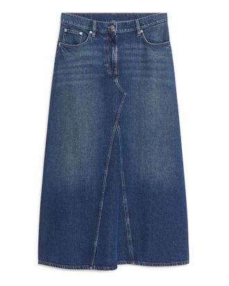 Arket Maxi-Jeansrock - Blau