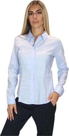 Emme Di Marella Emmscalata Shirt - Dames - Overhemden - Blauw - L - Katoen - Overhemden