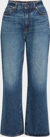 Veronica Beard Dylan High-Rise Straight Ankle Jeans