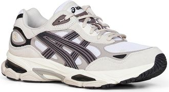 Asics Mens Sneakers Gel-Nyc 2.0 White-Oatmeal Multicolour Leather Trainers