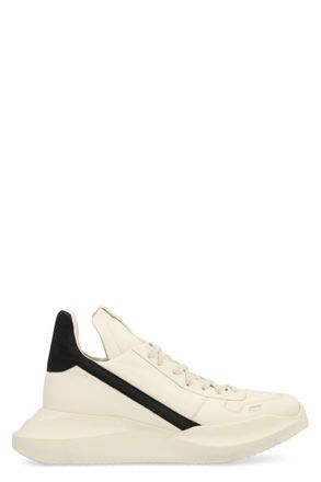 Rick Owens Geo Geth Leather High-Top Sneakers